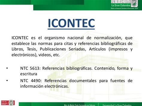 generador de referencias icontec|Citas y referencias según las normas ICONTEC